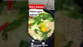 Bikin ramen pedas pakai sayur pakcoy mantap ✨ kontenmemasak ramenpedas ramen cooking fyp viral [upl. by Evelc]