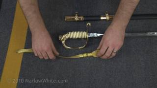 How to tie the US Navy amp Coast Guard Sword Knot [upl. by Alva35]