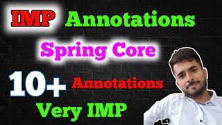 Spring Core Annotations  Component  Configuration  Bean  IMP  aadiandjava [upl. by Fayina]