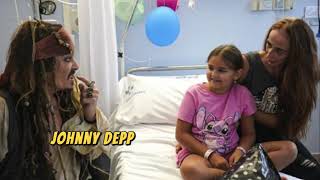 Johnny Depp Suprises Kids at Hospital in Spain as Jack Sparrow johnnydeppmovies usa [upl. by Menedez]