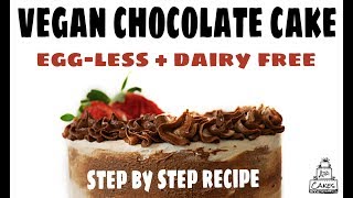 Vegan Chocolate Cake  No Egg  No Dairy  Recipe [upl. by Eenolem]