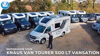 Motorhome Tour Knaus Tourer Van 500 LT Vansation  A VW With Twin Benches and a Garage [upl. by Saul233]