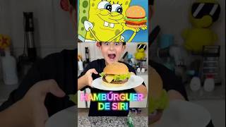 APRENDA FAZER O HAMBURGUER DE SIRI DO BOB ESPONJA 🍔😱🧽chef food shorts [upl. by Tneicniv]