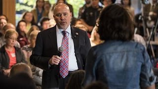 Angry Voters Confront Rep Tom MacArthur in New Jersey [upl. by Kcirtapnaes]