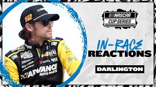 Ryan Blaney reacts to early wreck at Darlington Raceway  NASCAR [upl. by Hayidan]