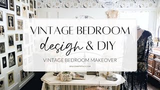 Vintage Bedroom Design amp DIY Room Makeover  DIY amp Decorate With Me [upl. by Nelleyram]