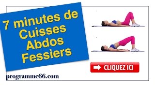 7 minutes de Cuisses Abdos Fessiers Circuit Training pour brûler les graisses caf perte de poids [upl. by Treblah559]