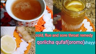 Honey lemon and ginger teashayyi qufaaf bareeda tahee Ethiopian foodoromo foodtea for cold [upl. by Ainavi]