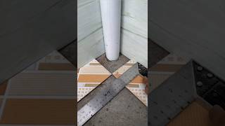 This is how to connect the corner tiles to match the water drain pipe [upl. by Juakn]