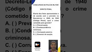 CRIME DE CORRUPÇÃO PASSIVA CONCURSOS POLÍCIA MILITAR ELEMENTAR [upl. by Syck]