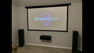 KLIPSCH 51 with Mantel Mount MM700Samsung Q80R QLED amp Theater Room 71 with SONY VW295  Patio [upl. by Tiras]