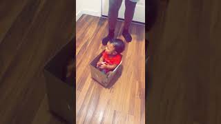 Fastest box driver cutebaby siblings story viral baby babygirl shortvideo funny [upl. by Ecirum]