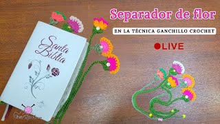 🔴 Separadores de libros a crochet diseño de Flor  Curso en vivo para aprender a tejer [upl. by Bonucci477]