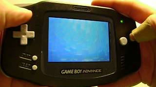 Original Gameboy Advance with SP 101 backlit screen  adjustable brightness [upl. by Nalyorf]