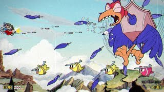 CUPHEAD Coop Boss Fight 10  Wally Warbles NO DAMAGE [upl. by Nana378]