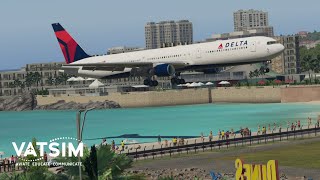 XPlane 11  Delta 767400ER  TJSJ ✈ TNCM  Airworthy Designs Sint Marteen  VATSIM [upl. by Quarta]