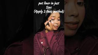 Draw 3 lines and apply your liner🤗makeup eyeliner eyelinertutorial shorts yt eyelinerhacks [upl. by Ellenwahs]