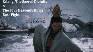 Erlang the Sacred Divinity and the Four Heavenly Kings Boss Fight Black Myth Wukong [upl. by Gnud757]