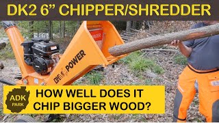 DK2 6quot COMMERCIAL CHIPPER SHREDDER REVIEW TAKE 2  SOME BIGGER WOOD [upl. by Karlens71]