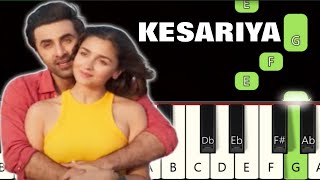 Kesariya Song 🔥  Piano tutorial  Piano Notes  Piano Online pianotimepass kesariya [upl. by Mohorva]