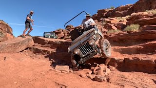 Willys Flatfender Jeeps Return to Pritchett Canyon  Moab [upl. by Enasus]