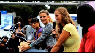 WTA Hits 2012 Toray Pan Pacific Open  Tokyo [upl. by Eusassilem925]