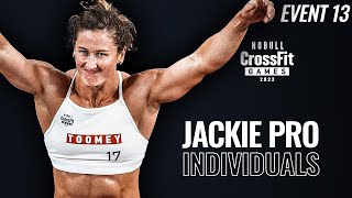 Event 13 Jackie Pro—2022 NOBULL CrossFit Games [upl. by Oneladgam]