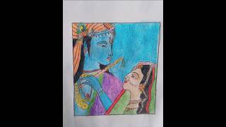 Radha Krishna Drawing shorts art radhakrishna pencilcolour drawing youtubeshorts [upl. by Innej]