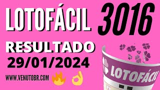 🍀 Resultado Lotofácil 3016 [upl. by Ahmar]