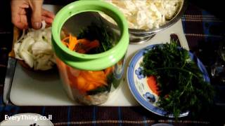 pickled cabbage and carrots  כרוב חמוץ עם גזר [upl. by Jac736]