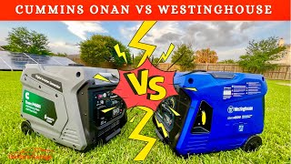 Westinghouse igen4500 VS Onan Cummins P4500I Full Test Generator Review [upl. by Winola]