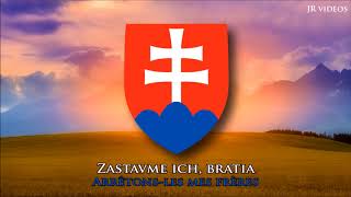 Hymne national de Slovaquie SKFR paroles  Anthem of Slovakia French [upl. by Eldreda9]