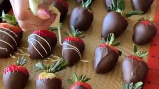 Easy chocolate dipped strawberries drizzle Part 2 [upl. by Brownson]