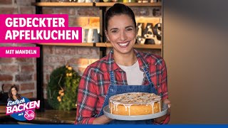 Gedeckter Apfelkuchen  Ein fruchtigsüßer Klassiker 🍎🥰 [upl. by Chang]