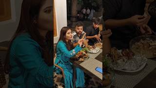 Ducky Bhai And Aroob Iqra and areeb Enjoy Chanp at HNFOODS [upl. by Arratoon680]