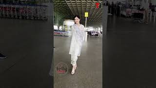 Beauty In White Dress shanaya Kapoor spotted at airport shorts actress [upl. by Irem48]