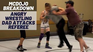 McDojo Breakdown Angry Wrestling Dad Attacks Referee [upl. by Akemor]