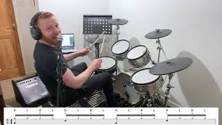 Off Beat HiHat Grooves  Part 1 Grade 1 and 2 Level [upl. by Noyerb]