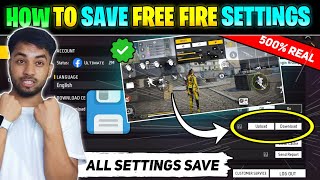 How To Save Settings In Free Fire  Free Fire Setting Save Kaise Kare  How To Save FF Settings [upl. by Brindle]