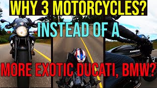 Kawasaki Z900RS vs Moto Guzzi Griso vs Suzuki VStrom 1000  Why Own 3 Cheap Motorcycles vs 1 Exotic [upl. by Ettevey]