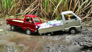 Rc Car Wpl D12 Stuck In Mud Road [upl. by Ibocaj]