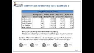 Numerical Reasoning Test tutorial  deriving values from data table [upl. by Placidia]