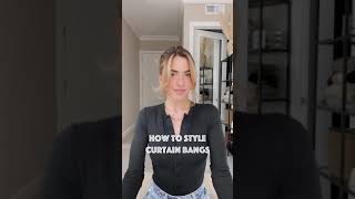 HOW TO STYLE CURTAIN BANGS [upl. by Ialokin462]