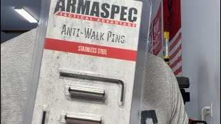 Armaspec AntiWalk Pins for the AR 3 min install and quick review [upl. by Eedyaj]