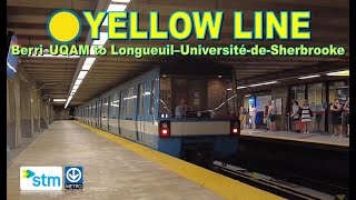 Montreal Metro  Yellow Line Berri–UQAM to Longueuil–UniversitédeSherbrooke 【4K 60FPS】 [upl. by Kennett]