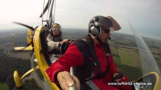 Tragschrauber Rundflug Gyrocopter Rheine  Greven [upl. by Hudis]