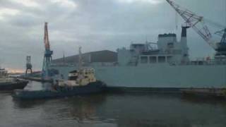 RFA Argus being towed into dry dock on river Tyne [upl. by Ophelie646]