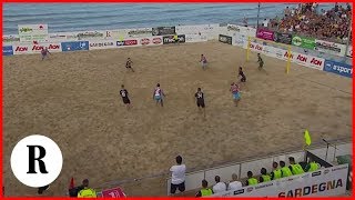 Beach soccer lincredibile rovesciata da 25 metri di Gabriele Gori [upl. by Edelman]