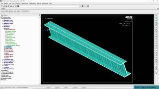 Beam example ANSYS Mechanical APDL [upl. by Ramaj686]