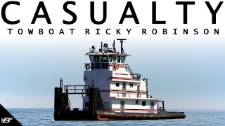 INSTANTLY UNDERWATER The Sinking of Towboat Ricky Robinson [upl. by Fruin]